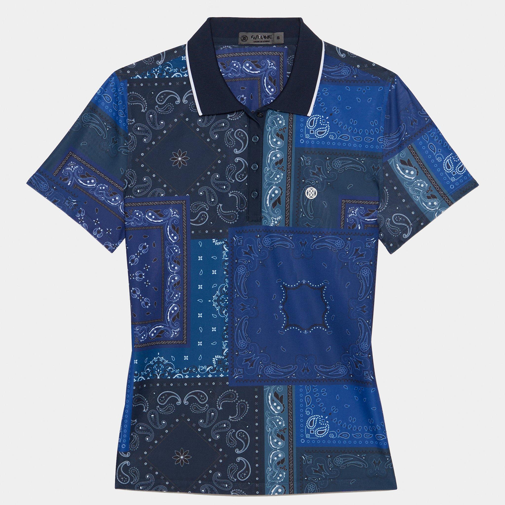 Women s Bandana Print Short Sleeve Polo